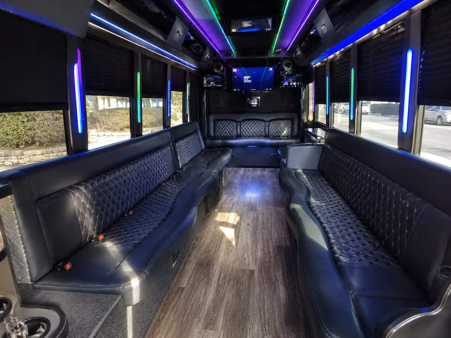 new brunswick 15 passenger party bus interior