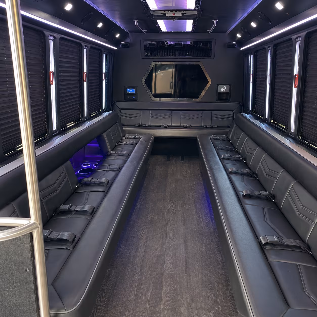 new brunswick 18 passenger party bus interior