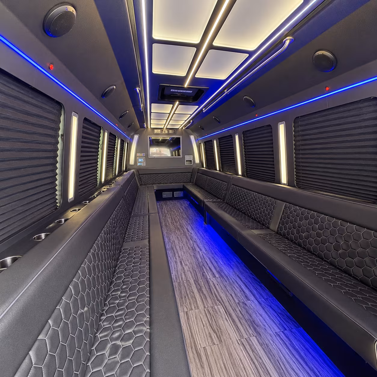 new brunswick 30 passenger party bus interior