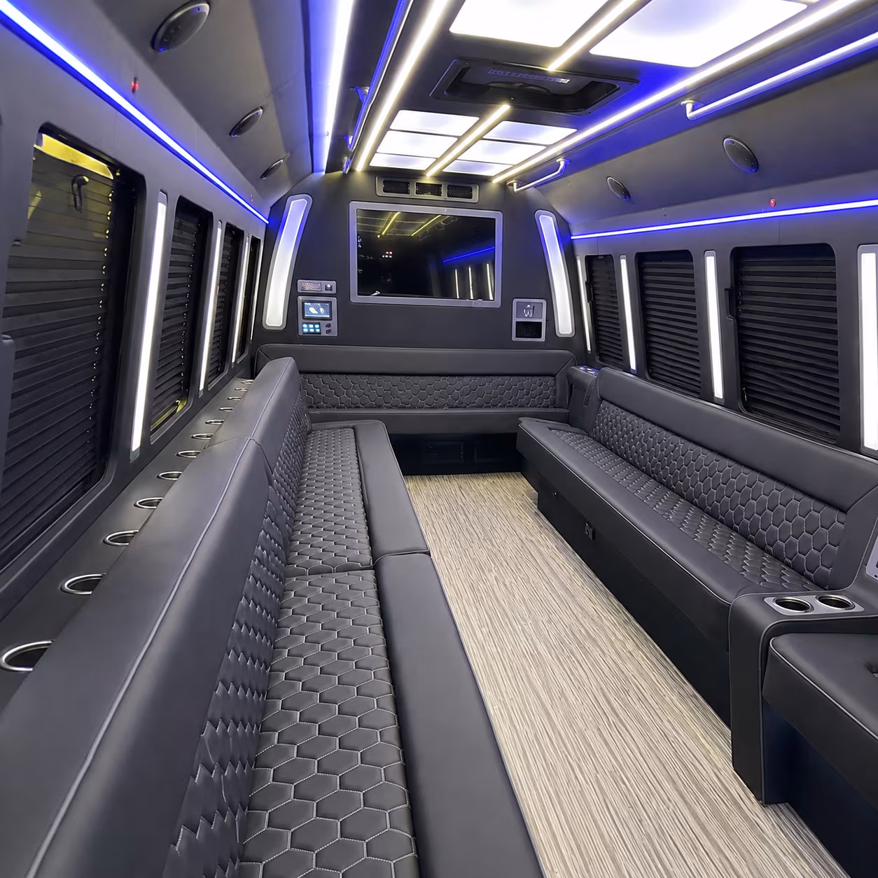 new brunswick 40 passenger party bus inside