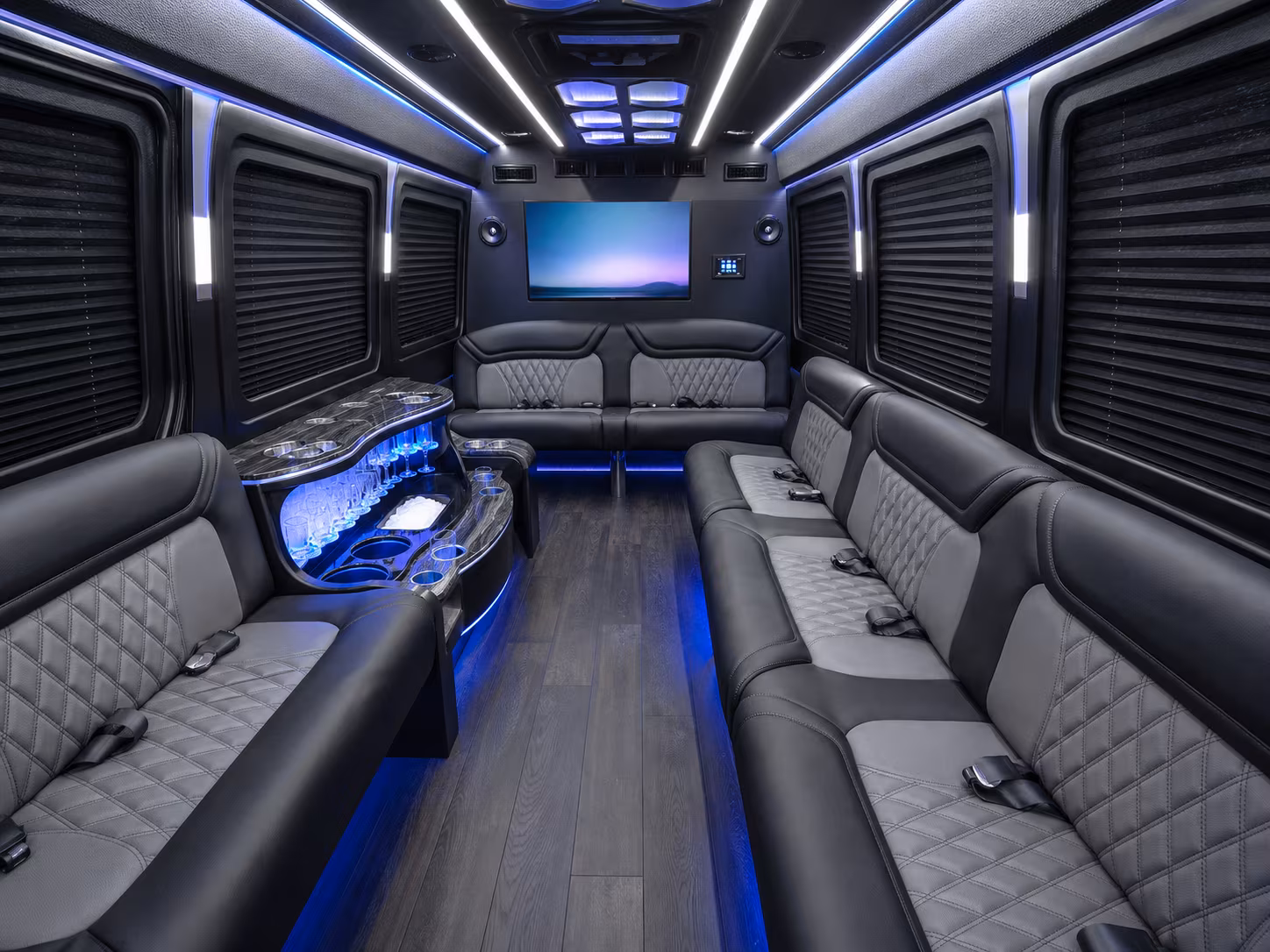 new brunswick 40 passenger party bus interior