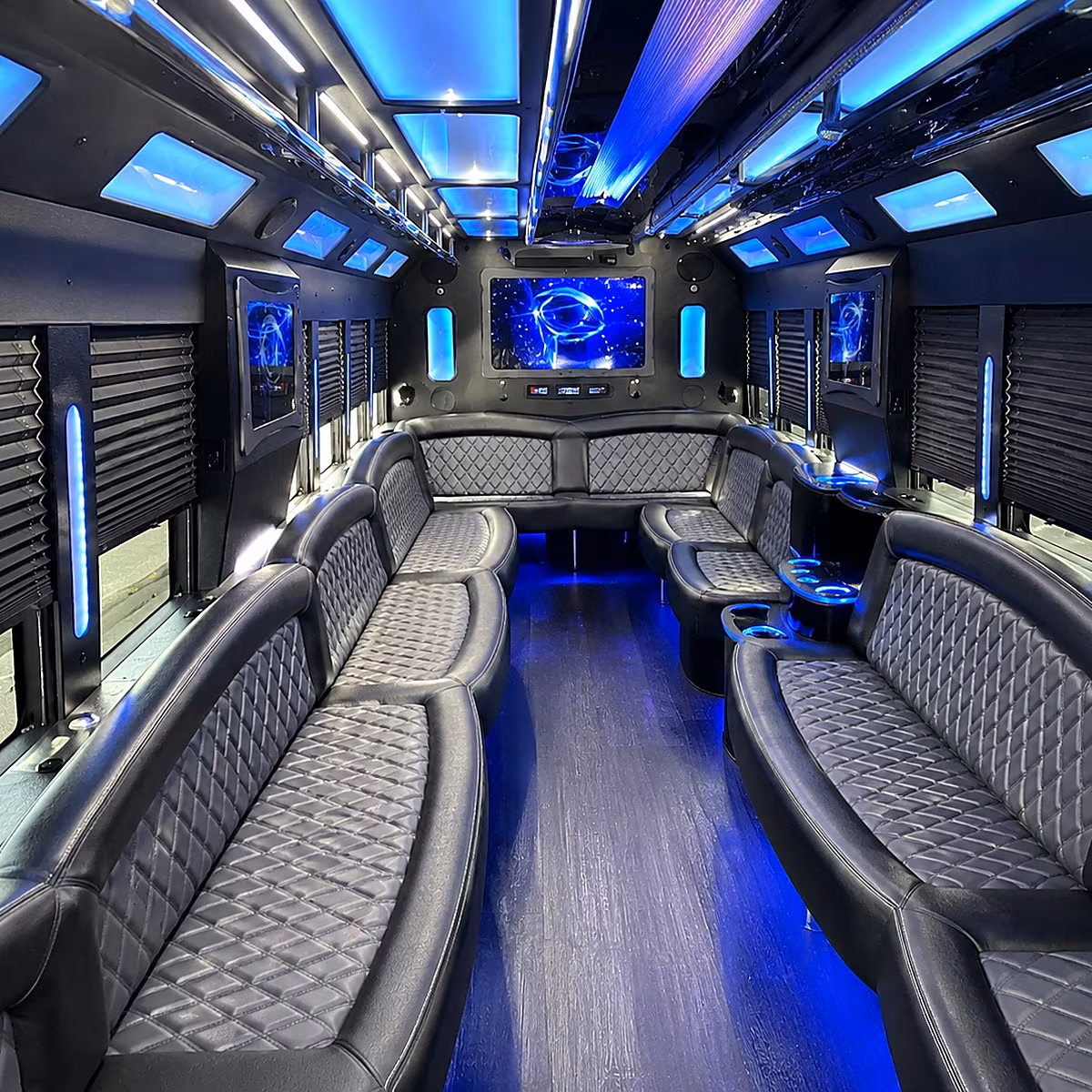 new brunswick 50 passenger party bus interior