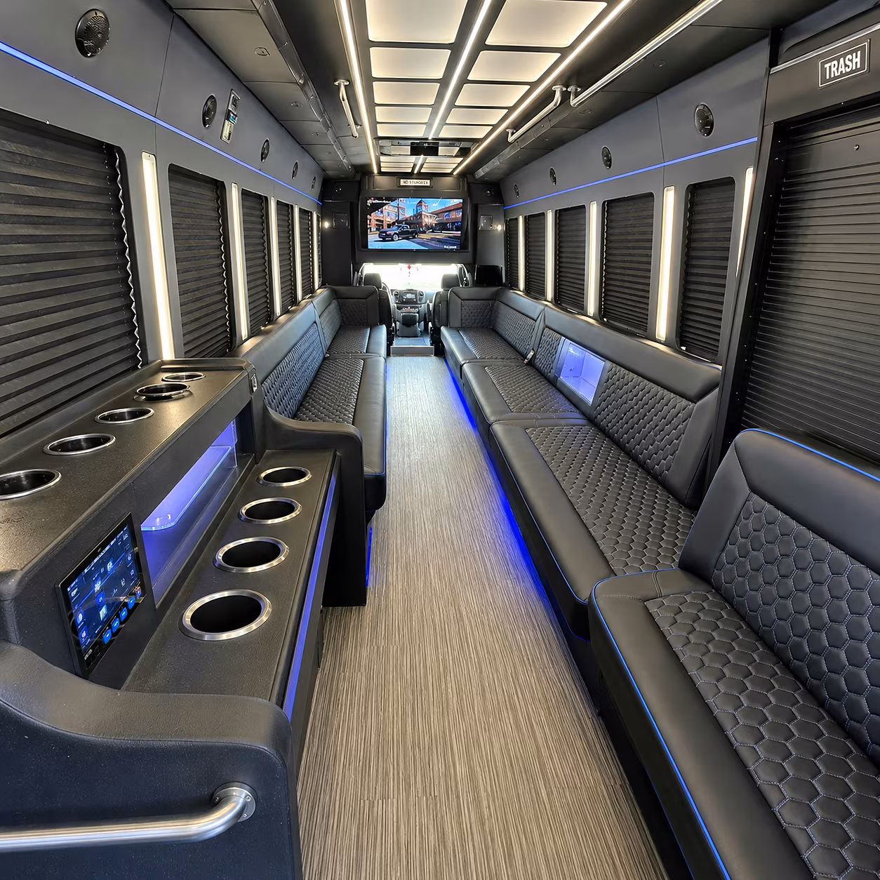 new brunswick party bus rental interior